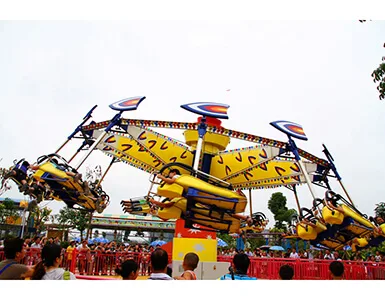 Carnival swing ride cliff hanger