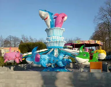 Carnival rides self-control shark rides