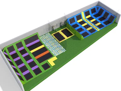 trampoline park foam blocks