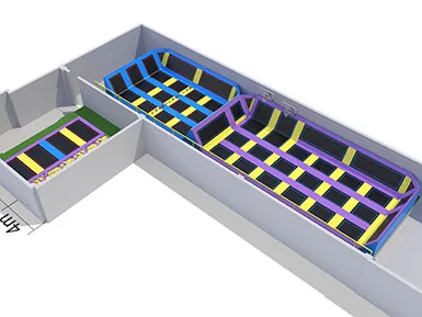 300~600sqm trampoline park designs