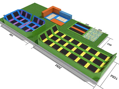 300~600sqm trampoline park designs