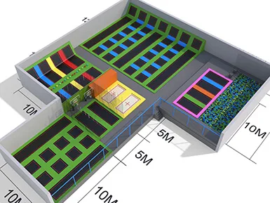 300~600sqm trampoline park designs