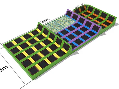 300~600sqm trampoline park designs