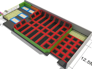 300~600sqm trampoline park designs