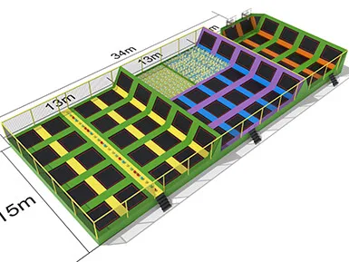 300~600sqm trampoline park designs