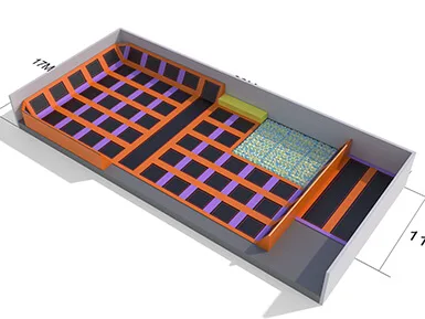 300~600sqm trampoline park designs