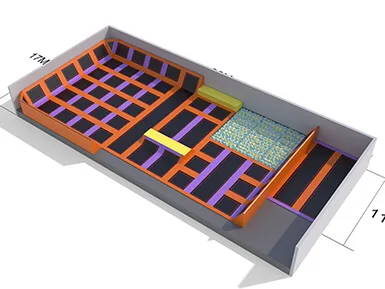 300~600sqm trampoline park designs