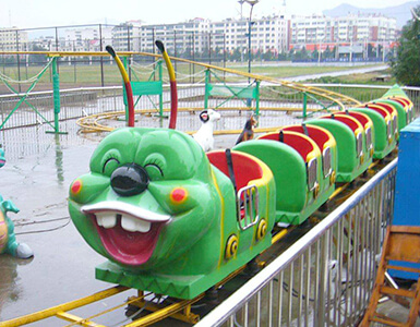 Wacky worm carnival roller coaster