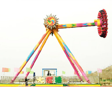 Giant frisbee rides theme park rides