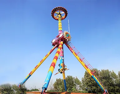Giant frisbee rides theme park rides