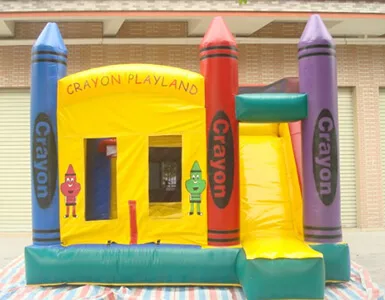inflatable crayon bouncer