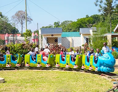 Santa Claus parent train
