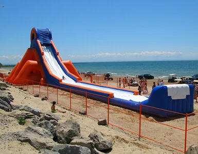 Inflatable water slide