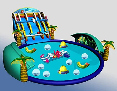 Inflatable water park