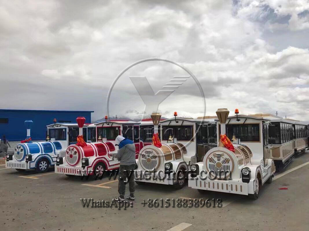 yueton diesel trackless train for sale