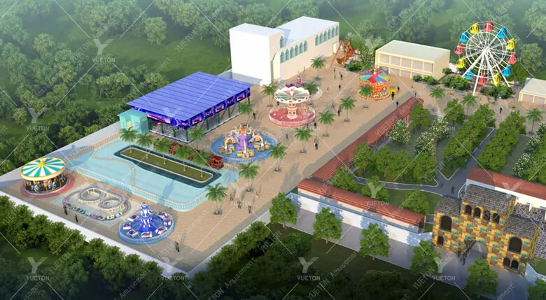Amusement park 3D drawing Bangladesh project by Yueton