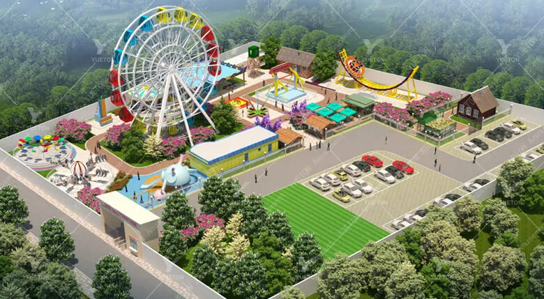 Amusement park 3D drawing Malawi project by Yueton