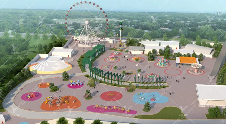 Amusement park 3D drawing Mexico project by Yueton