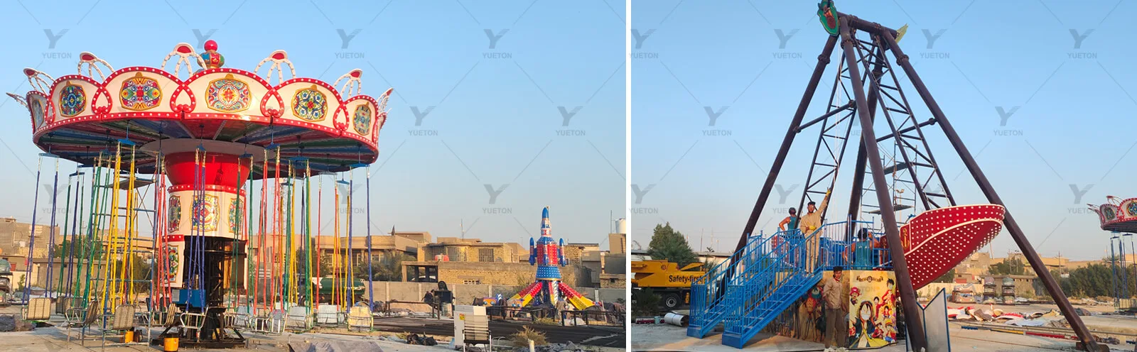 update on the amusement equipment installation project at Iraqi customers’ park