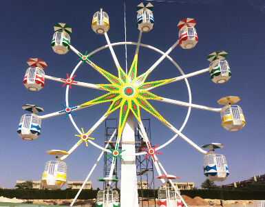 Flower basket gondola ferris wheel